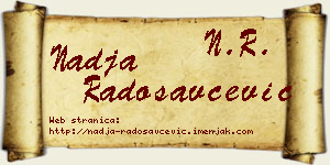 Nadja Radosavčević vizit kartica